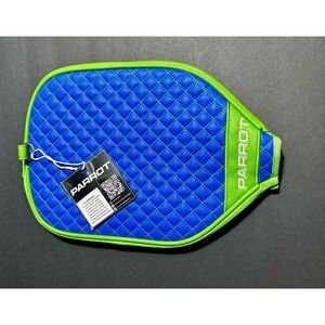 Pickleball Paddle Cover Case Blue Green Quilted Zippered PARROT Pickleball Land